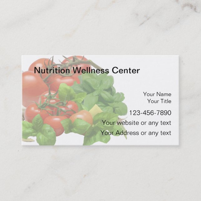 Nutrition Business Cards (Front)
