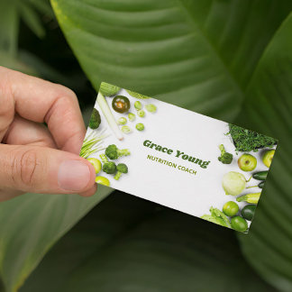 Nutrition Coach Nutritionist Business Card