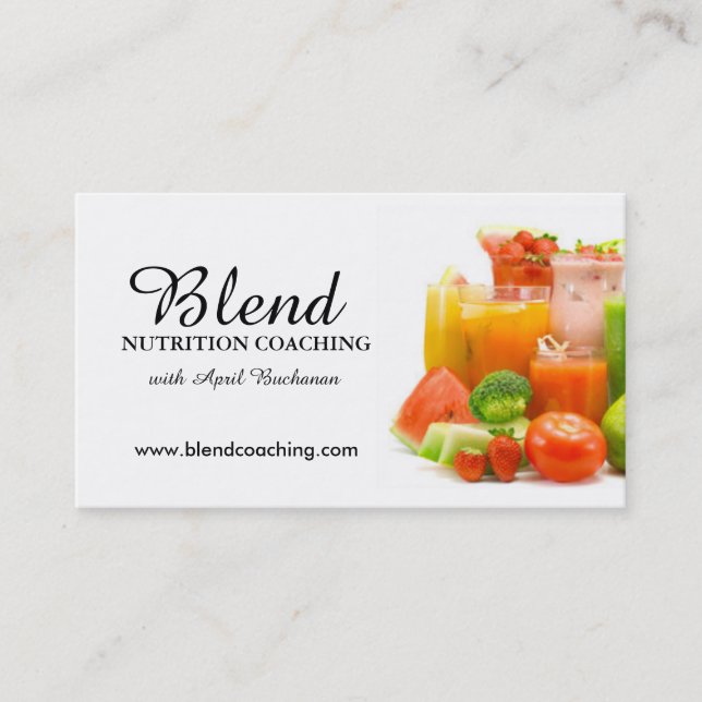 Nutrition Coaching Business Cards (Front)