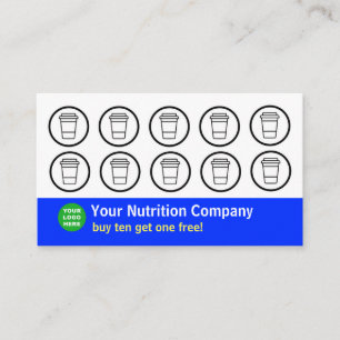 Nutrition Company Punch Card Blue