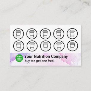 Nutrition Company Punch Card Watercolor