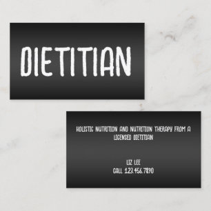 Nutrition Dietician Foodie Business Card