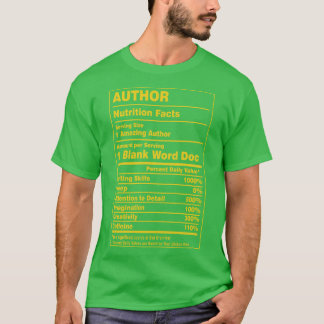 Nutrition Facts Au T-Shirt