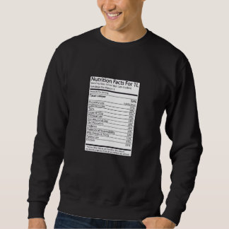 Nutrition Facts For 1L Sweatshirt