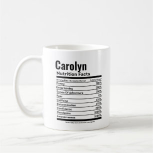 Nutrition Facts Funny Personalised Name Coffee Mug