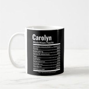 Nutrition Facts Funny Personalised Name Coffee Mug