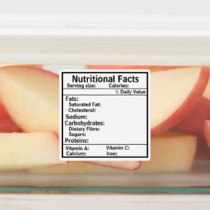 Nutrition facts label for food items weightloss 