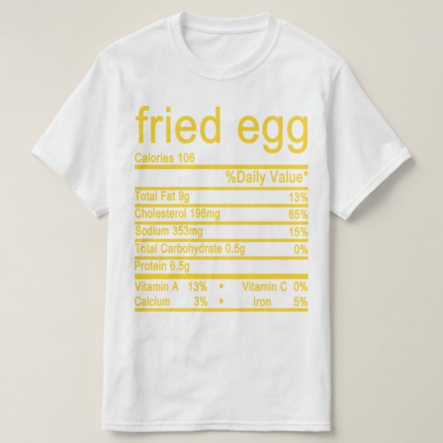 Nutrition Facts label T-Shirt (Design Front)