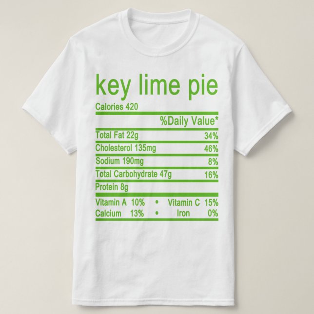 Nutrition Facts label T-Shirt (Design Front)