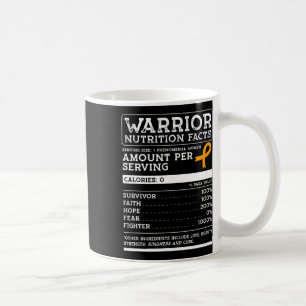 Nutrition Facts Leukaemia Awareness Ribbon  Coffee Mug