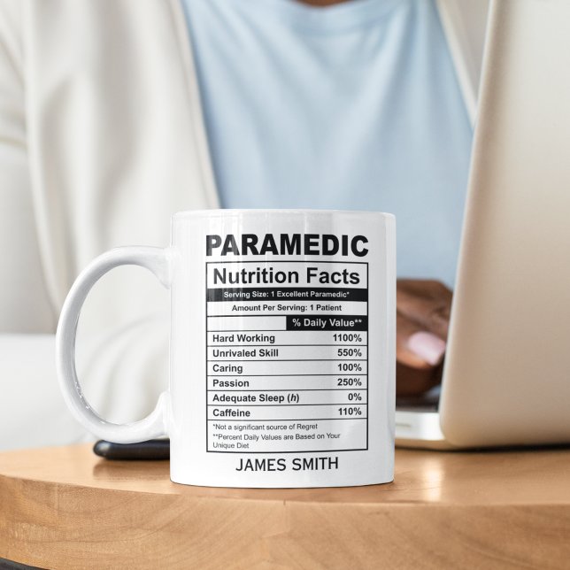 Nutrition Facts Paramedic Funny Paramedic Coffee Mug (Creator Uploaded)