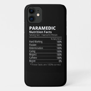 nutrition facts, paramedic nutrition fact iPhone 11 case