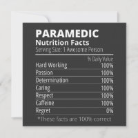 nutrition facts, paramedic nutrition fact