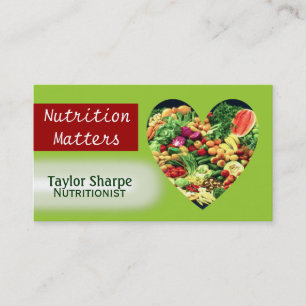 Nutrition Health Foods Business Card