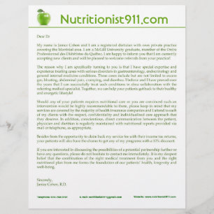 Nutrition Letterhead Template