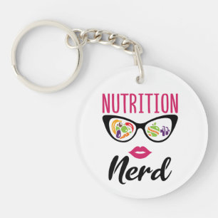 Nutrition Nerd Nutritionist Dietician Key Ring