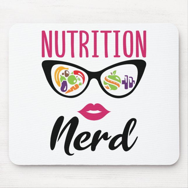 Nutrition Nerd Nutritionist Dietician Mouse Mat (Front)