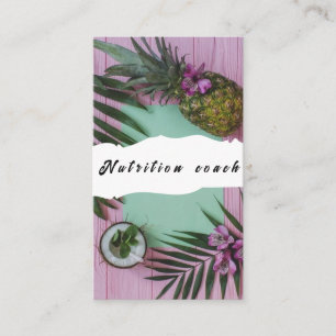 Nutrition Therapist Health and Wellness Business Card