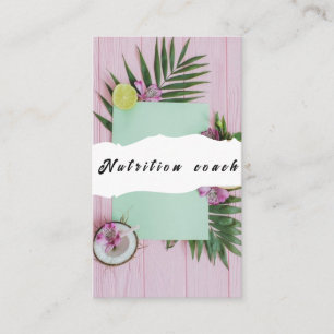 Nutrition Therapist Health and Wellness Business Card