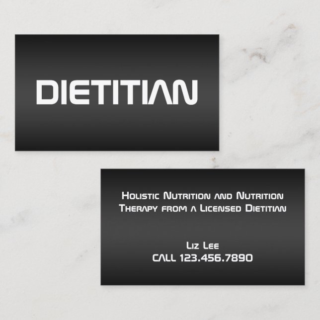 Nutrition Trainer Dietician Foodie Business Card (Front/Back)