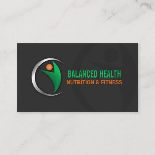 Nutrition Wellness and Fitness Coach Business Card