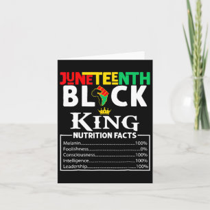 Nutritional Facts Juneteenth 1865 Black King Black Card