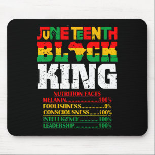 Nutritional Facts Juneteenth 1865 Black King Black Mouse Mat