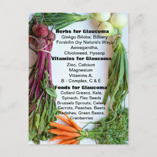 Nutritional Support Glaucoma  Postcard