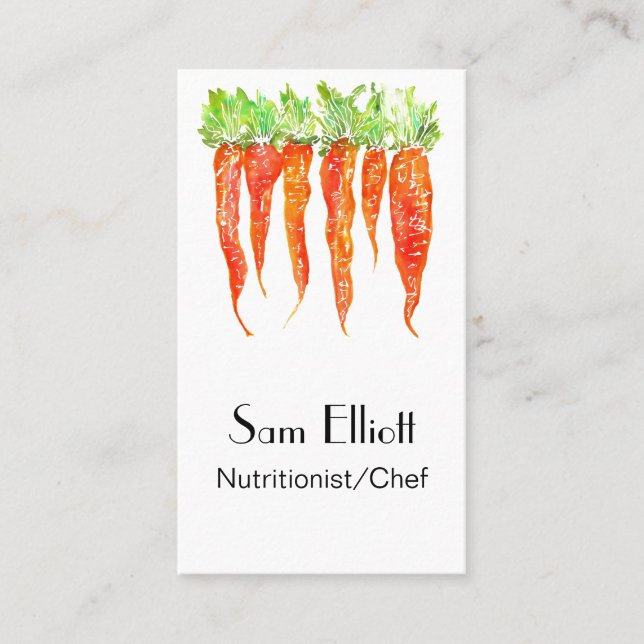 Nutritionist, Chef, Catering, Dietician Business Card (Front)
