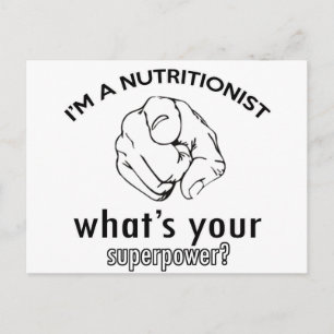 nutritionist design postcard