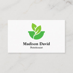 Nutritionist Dietician Custom health logo Business Card