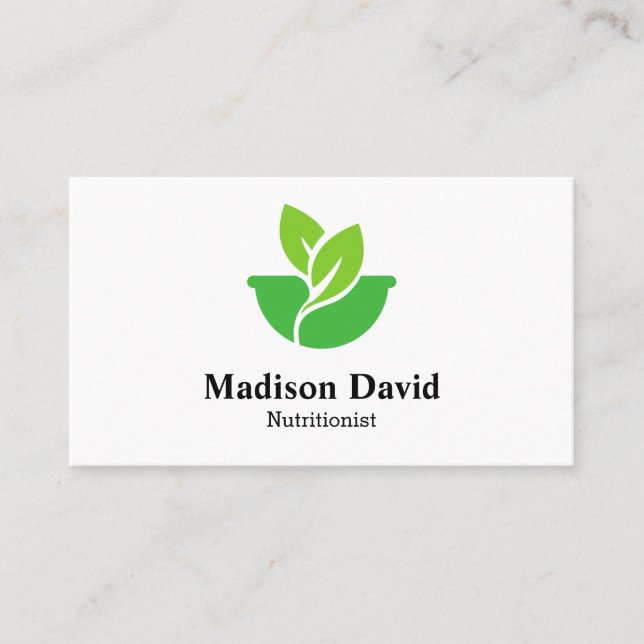 Nutritionist Dietician Custom health logo Business Card (Front)