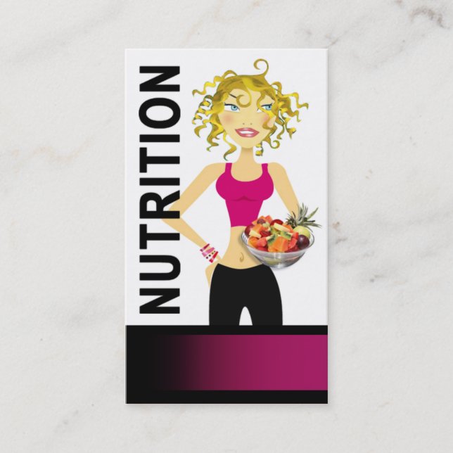 Nutritionist Dietician Food Manager Healthy Eating Business Card (Front)