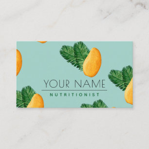 Nutritionist Dietician Pretty Manga Fruit Pattern  Business Card