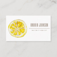 Nutritionist Dietician Simple Minimal Citrus Lemon