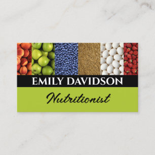 Nutritionist Dietist Healthy Life Fresh Green Business Card
