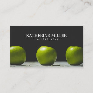 Nutritionist Dietologist Sport Doctor Green Apple Business Card