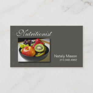 "Nutritionist" Food Coach, Healthy, Weight Loss Business Card