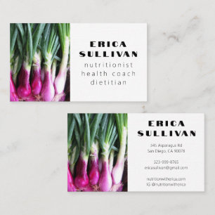 Nutritionist Health Coach Chef Diet Veggies Photo  Business Card