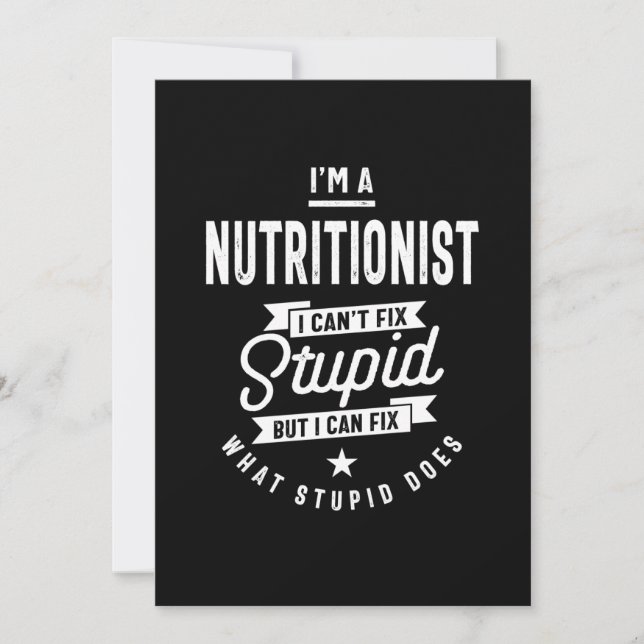Nutritionist Job Title Gift Thank You Card (Front)