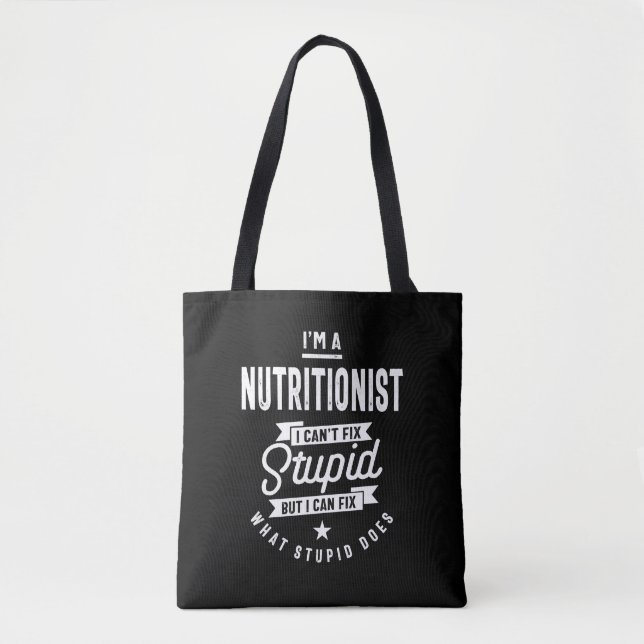 Nutritionist Job Title Gift Tote Bag (Front)