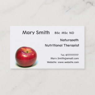 Nutritionist / Nutritional Therapist / Naturopath Business Card
