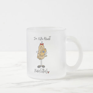 Nuts About Babysitting Tshirts and Gifts Frosted Glass Coffee Mug