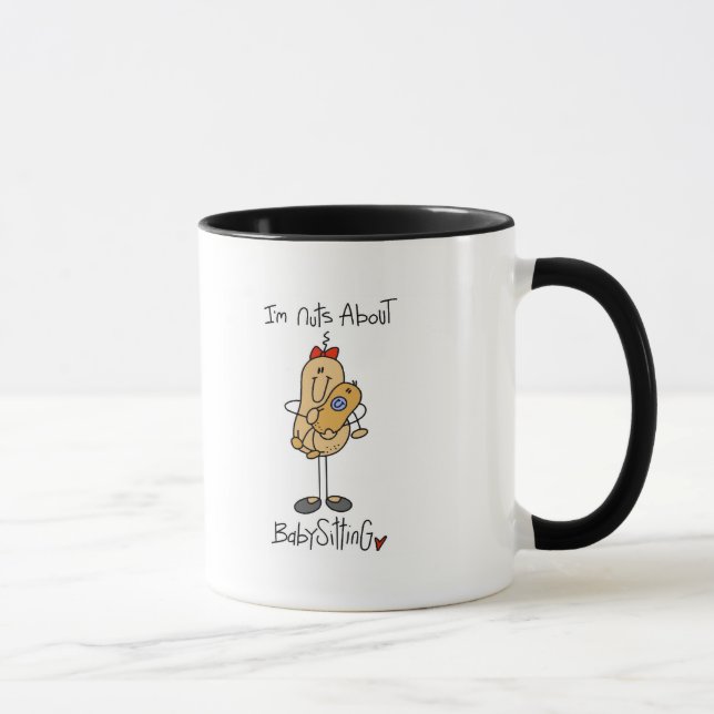 Nuts About Babysitting Tshirts and Gifts Mug (Right)