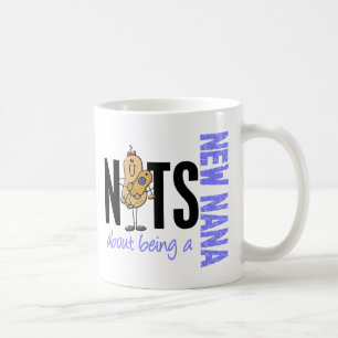 Nuts About Being A New Nana 1 Blue Coffee Mug