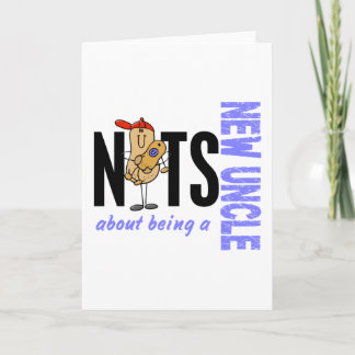 Nuts About Being A New Uncle 1 Blue Card