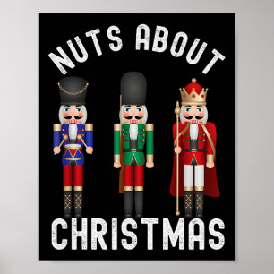 Nuts About Christmas Fun Pastel Christmas Nutcrack Poster