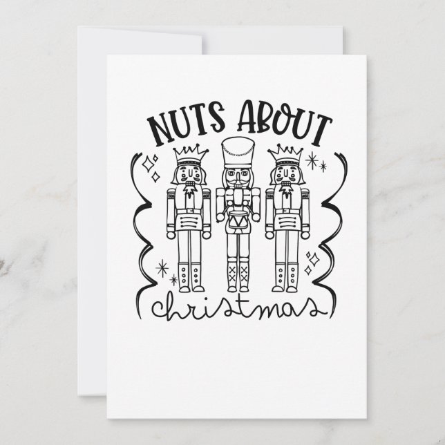 Nuts About Christmas Funny Christmas Nutcracker  Invitation (Front)