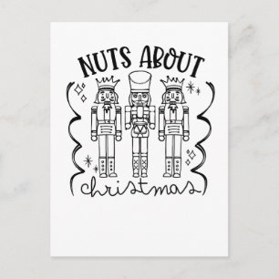 Nuts About Christmas Funny Christmas Nutcracker Invitation Postcard