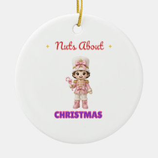 Nuts About Christmas Pink Nutcracker Ornament